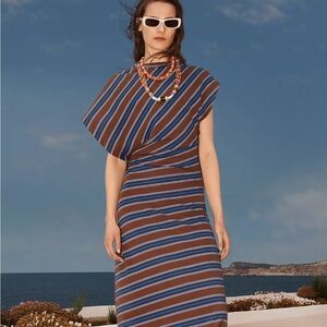 ISO striped draped dress
